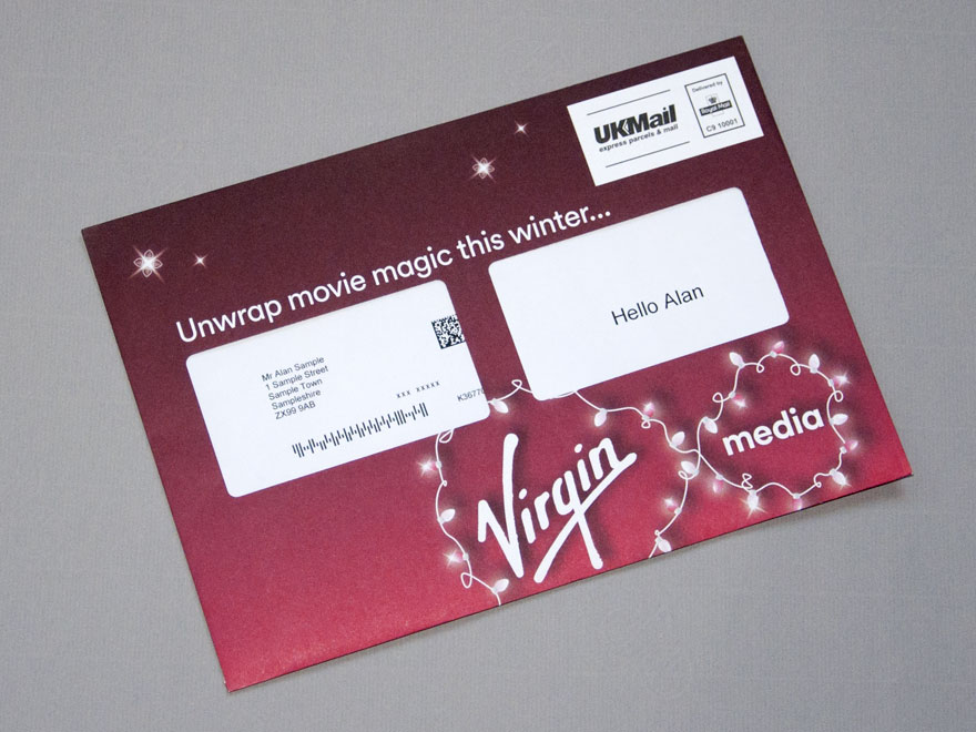 virgin media christmas mailing